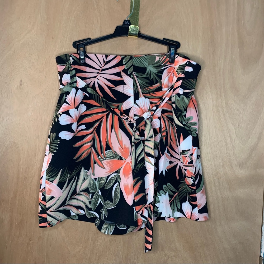 Floral Paper Bag Shorts